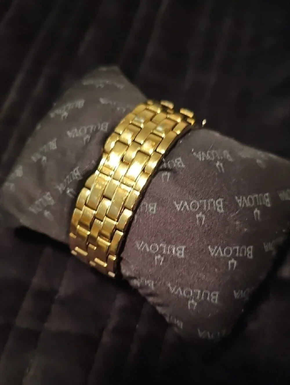Bulova Men's Gold-Tone Crystal Accent Watch